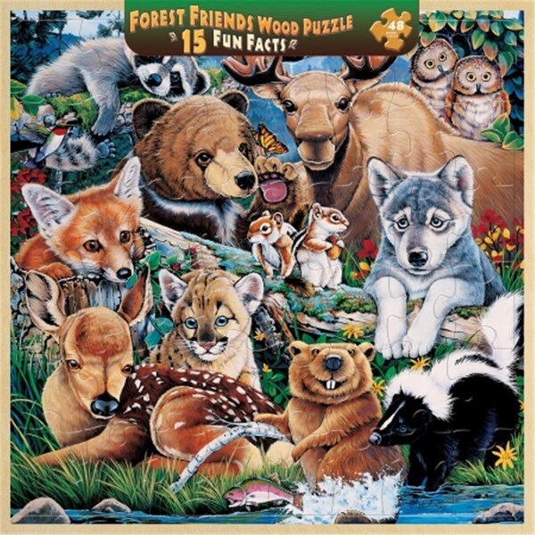 Masterpieces Forest Friends Fun Facts Kidfts Puzzle- 48 Piece MA371975 - main